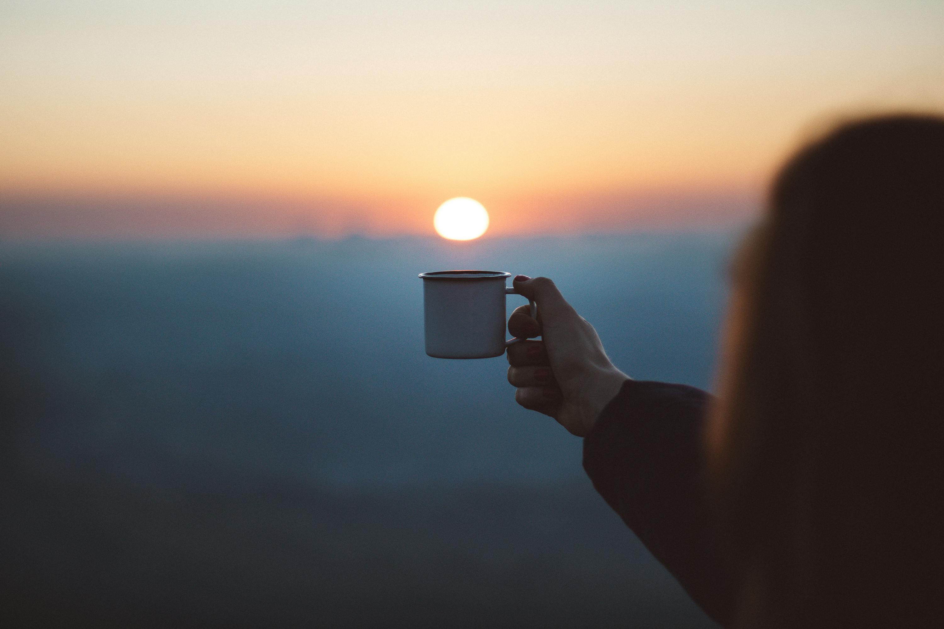 sunset and coffee